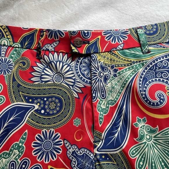 Loudmouth Golf Paisley Red Shorts Mens Size 38 - Picture 3 of 10